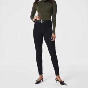 SPANX Black Ankle High Rise Stretch Jeans